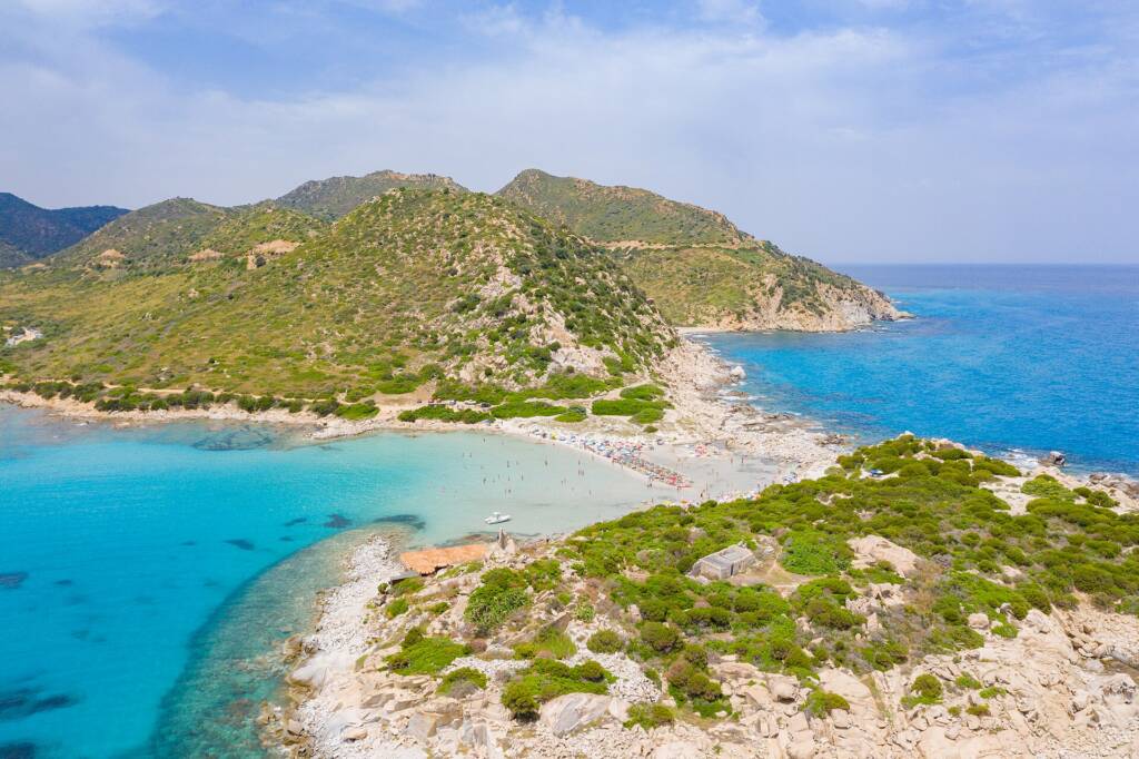 Punta Molentis vista dall'alto